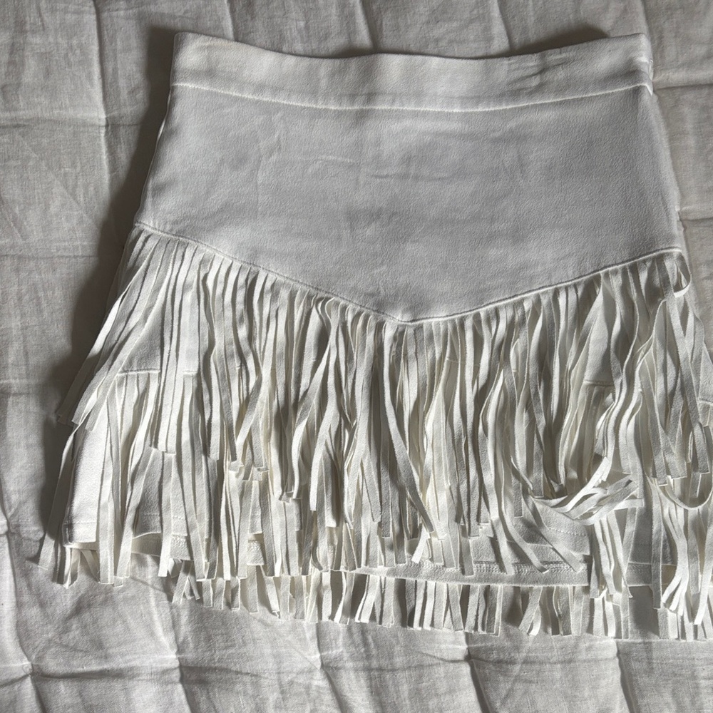 Altar’d state medium White Fringe Women's Skort